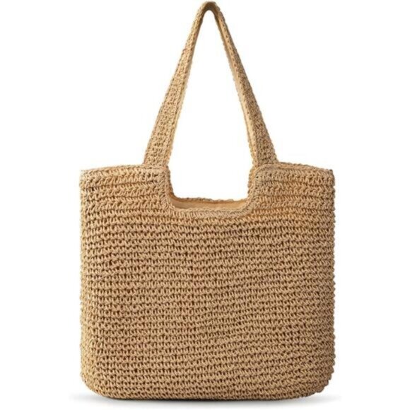Woven Straw Tote Bags Waterproof, 04 - Picture 1 of 7